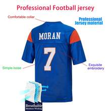 Alex Moran #7 Blue Mountain State Movie Embroidery Football Jersey,Mountain State Movie Themes And Merchandise Mesh Football Uniform - Blue - View 4