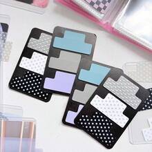 Dotted Pattern Index Tab Sticker Sheets, Multi Color T-Shaped Self-Adhesive Stickers, Decorative Photo Card Accessories For Scrapbook, Journal And Card Sleeve Customization - Multicolor - View 2
