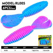 PRO BEROS SUNLURE 6pcs Soft Bait Set, Fishing Lures, Dual-Color Realistic Hook Baits For Fathead Minnow, Pike, And Other Fish. Made Of Durable PVC Plastic, Suitable For Bass, Sea Bass, Saltwater And Freshwater Fish - Multicolor - View 13
