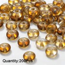 200pcs 3*6mm Colorful Transparent Glass Beads Spacer Beads DIY Jewelry Making Accessories For Necklace Bracelet Pendant Loose Beads - Transparent Abacus Glass Beads - View 12
