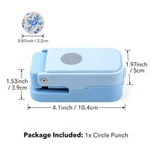 Stamp Circle Paper Punch, Suitable For Junk Journal And Scrapbooking, 1 Inch Nested Wavy Circle Lever Punch, Precise Alignment Hollow Design, For Card Making Crafts - A - View 17