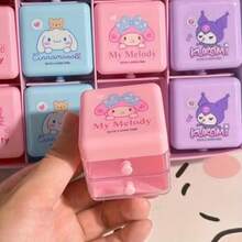 Hasbro [Authorized]Sanrio Desktop Drawer Storage Box, Sanrio Jewelry Organizer Box, Cute Gift Box, Creative Cartoon Design Suitable For Pens, Erasers, Rulers And Accessories With Cute Character Illustrations, Portable Storage | Playful Desk Accessories | Decorative Storage, Fun Office Supplies, Home Storage Desk And Drawer Organizer - One Size - View 9