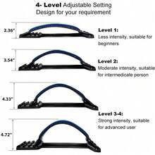 1pc Upgraded Large Size Lumbar Stretcher, Waist Massage & Relief Device, Cervical And Back Support Back Opener, Fitness Waist Support For Home & Office, Relieve Waist Soreness - Multicolor - View 7