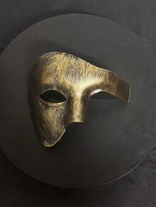Multi-Color Half Mask | Vintage Antique Tone Halloween Party Prop Men's Cosplay Performance Mask - Multicolor - View 14