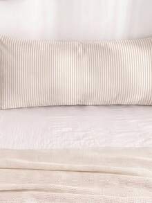 1 buah Sarung Bantal Panjang Motif Digital Garis-Garis Halus Warna Khaki Muda (Tanpa Isian), Serat Poliester yang Nyaman dan Bernapas, Cocok untuk Semua Musim, Digunakan di Kamar Tidur, Dekorasi Rumah, Serbaguna, Segar dan Menawan untuk Penggunaan Sehari-hari - MultiWarna - View 6
