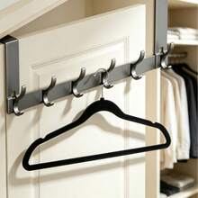 Premium Flocked Hanger, Non-Slip Thin Flocked Felt Hanger, Sturdy Heavy Duty Coat & Suit Hanger, Closet Storage Organizer, 1pc - Black - View 4