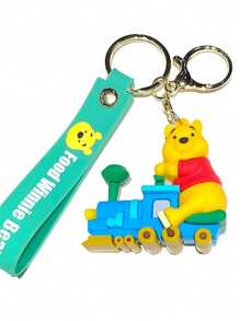 1pc Disney Winnie The Pooh Keychain Pendant Car Key Ring Bag Charm - Multicolor - View 8