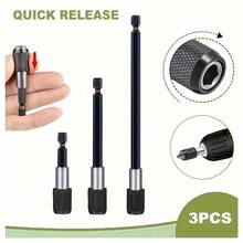 Hex Wrench Universal Adapter - Compatible With Various Drill Bits, Socket Wrenches And Hex Shank Tools; Equipped With Quick Change Chuck, Suitable For Electric Drills And Manual Screwdrivers. - Black - View 4