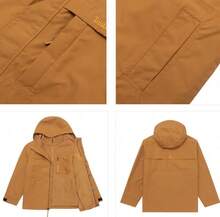 Timberland New Men's Outdoor Hiking Trekking Workwear Jacket Fleece Warm Inner Liner 3-In-1 Softshell Jacket - Burnt Orange - View 7