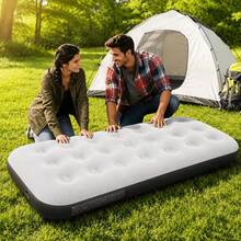 Luxury Inflatable Mattress, Multi-Functional Air Bed And Sofa Bed, Suitable For Indoor And Outdoor Use, Perfect For Camping, Wedding Season, Hosting Guests, Christmas And Holiday Relaxation (Air Pump Not Included) - B - View 10