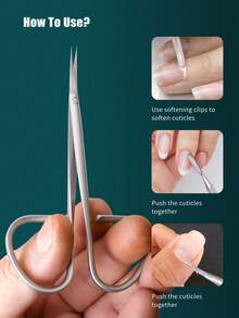 Professional Cuticle Scissors - High Precision Nail Trimmer For Dry Skin And Nails, Ergonomic Non-Slip Handle, Suitable For Eyebrow And Eyelash Grooming, Home And Salon Use - Multicolor - View 3