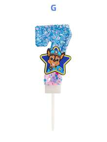 Paw Patrol 1pc Cartoon Animal Puppy Double Color Digital Candle, Commemorative Decoration For Friends' Gathering And Birthday, Scene Decoration Setup, Home Decoration, Room Decoration, Wedding, Kitchen, Squishies - View 22