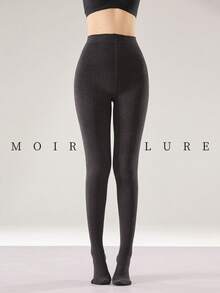 MOIRÉALLURE 1雙純棉基本款不透明連褲襪，適合日常穿著 - 深灰色 - 查看 6