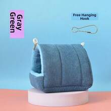 New Corduroy Plushie Parrot Nest Hanging Tent Design Cotton Bird Hut Multi-Size Soft Hamster Hammock Small Pets Use - A - View 17