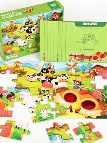Children's Fun Puzzle Exploration Red Lens Focus-Improving Educational Toy Parent-Child Interactive Game Holiday Gift - Multicolor - View 4
