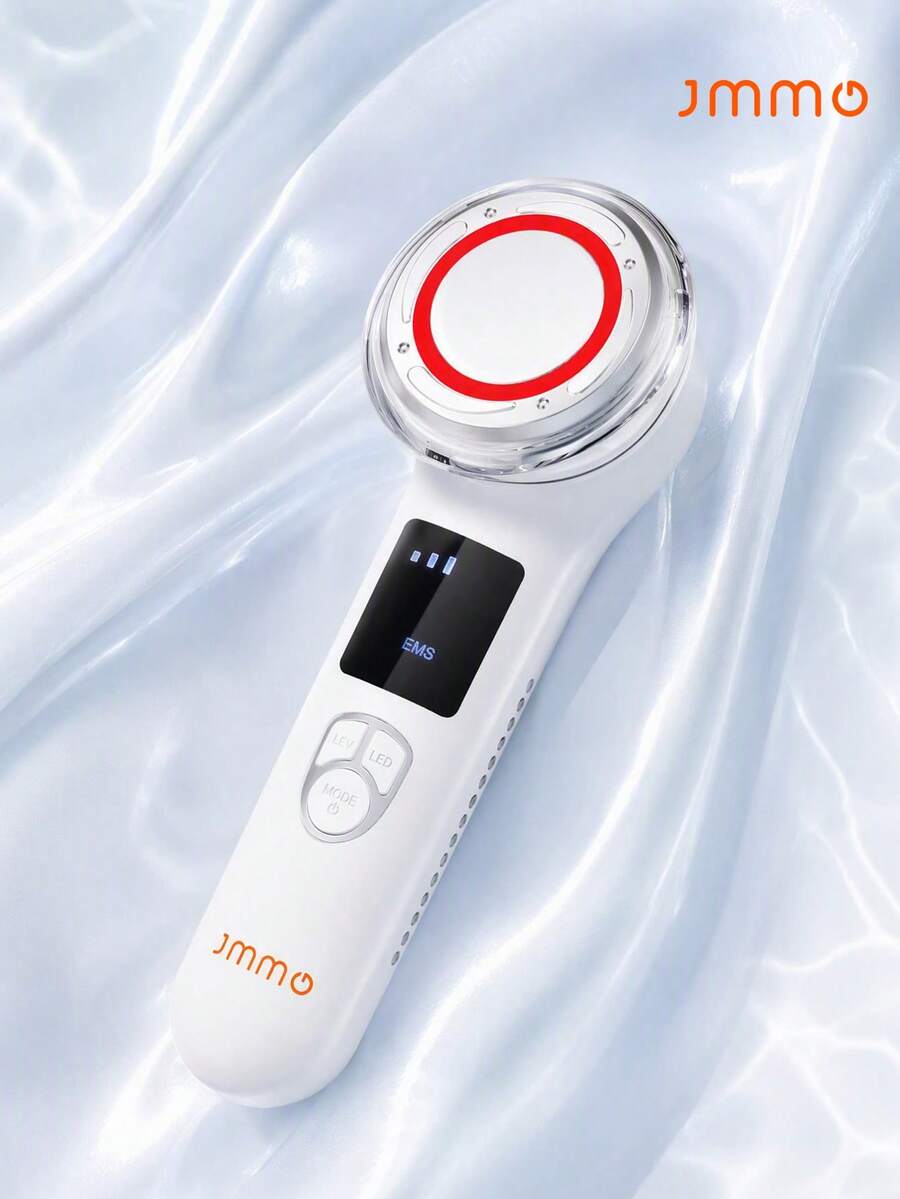 JMMO Multifunctional EMS Facial Skin Tightening Device, Red LED Light Therapy Face Massager With Digital Display, Portable Lifting Anti-Aging Skin Care Instrument For Home Spa