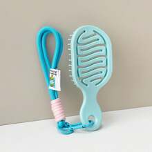 Mini Oval Hair Comb, Portable For Women, Suitable For Travel, Outdoor, Work, School, Lightweight Massage Comb With Lanyard, Multiple Colors Available - One Size Fits All - View 16