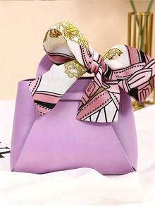 20pcs Leather Gift Bags With Bows, Premium Material, Multiple Colors, Wedding Party Gift Bags, Mini Bags, Suitable For Various Occasions And Events, Easy To Assemble, Best Gift For Family And Friends - Leather Gift Bag - View 4