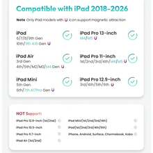 iPad 觸控筆 快充版，支援掌心拒斥、傾斜感應，相容 iPhone Duo、2018-2027 Air 3/4/5/6/7、Mini 5/6/7、6/7/8/9/10/11、Pro 11"、Pro 12.9" M3 M4 - iOS12.2以上版本(iPad 2018-2023) - 查看 9