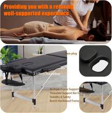 Spa Massage Table - Black - View 3