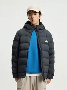 Adidas Jaket Bulu Angsa Tebal Pria HELIONIC S HD J - Pendek KH3993 - Hitam - View 1