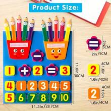 1pc Preschool Educational Toy, Felt Finger Number Math Toy, Counting Early Learning Toy, Promotes Intellectual Development, Halloween, Christmas And Thanksgiving Gift (Random Color) - A - View 2