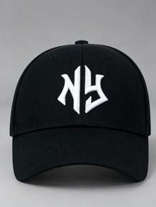 1 Pc. Unisex Fashionable New York Embroidered Baseball Cap, Adjustable Design, Perfect For Outdoor Activities, Travel, And Running - Baby Blue - View 9