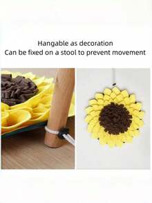 1 Pc Pet Snuffle Mat Training Blanket, Sunflower Dog Snuffle Mat, Dog Stress Relief Puzzle Toy Mat, Pet Nose Foraging Mat - Multicolor - View 3