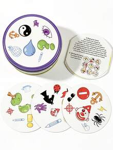 Fast-Paced Matching Game Cards, Suitable For Family And Parent-Child And Friends Games, Holiday Games, Halloween And Christmas. - Purple - View 3