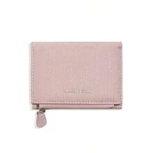Minimalist Solid Color Embossed Classic Star Bifold Wallet, Multiple Card Slots Zipper Coin Pocket, Halloween Christmas Gift - Multicolor - View 16