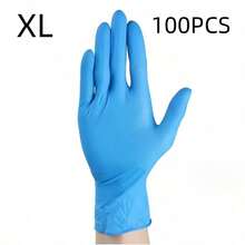 Blue Nitrile Disposable Protective Gloves, High Elasticity, Snug Fit, Powder-Free Design, Lightweight, Soft And Comfortable, Hand Isolation Gloves For Nail Salon And Beauty Operations, Multiple Sizes Available, Makeup Accessories, 100/50/2pcs - Blue - View 19