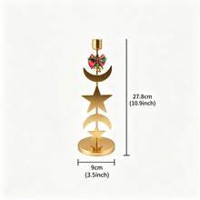 Moon & Star Decorative Candle Holder, Suitable For Taper Candles, Metal Material, Minimalist Style, Creative Design, Candlelight Dinner Prop, Home Decor, Suitable For Hotel, Living Room Decoration, Gift For Friends And Family - one-size - View 17