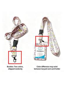 Medical Element Cartoon Badge Holder Set, Medical Pattern Acrylic ID Card Holder With Retractable Lanyard And Long Neck Strap, Nurse Student ID Card Holder, Anti-Loss Portable, Fresh Sweet Style, Suitable For Commuting, Work, Campus Use, Recommended Gift For Family, Friends, Colleagues - Multicolor - View 9