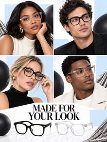 Glasses (With Storage Bag), Lightweight And Comfortable, No Pressure On The Nose Bridge For Long-Term Wear, Suitable For All Face Shapes, Skin Tones And Outfits, Unisex, Great Gift Choice For Holidays - Glasses - View 7