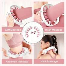360° Muscle Roller 9-Wheel Ring Leg Massager Suitable For Calves, Legs, Arms, Tennis Elbow And Golf Elbow Plastic Fascia Muscle Roller Fat Burning Trigger Point Release Perfect Mother's Day Gift - Multicolor - View 3
