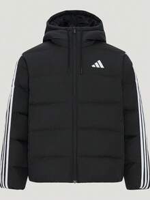 Adidas Men's ESS 3S P D HD J Down Jacket Thick Down Jacket - Short LE4969 - Black and White - View 1
