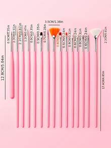 73 Pieces Nail Hand Painting Kit, Assorted Brush Heads With Storage Base For Nail Art Creation - Multicolor - View 8