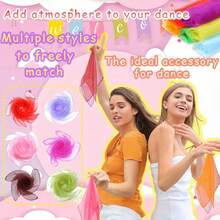 1Pc/2/4/6Pcs Juggling Scarf Silk, Dance Scarf Silk Performance Prop, Magic Scarf Performance Prop Accessory Gymnastics Accessory Decoration, Random Color - Multicolor - View 4