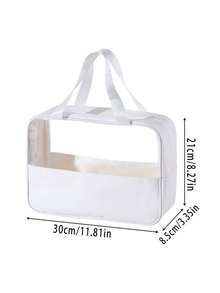 Transparent Travel Toiletry Bag, PVC Makeup Bag, Unisex Travel Toiletry Bag, Cosmetic Storage Bag, Travel Organizer Accessory, Waterproof Large Capacity Design, Suitable For Daily Use, Business Travel - Multicolor - View 24