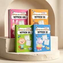 Addition And Subtraction Within 10 And 100, Number Line, Word Puzzles, Decomposition And Composition, Mental Math Cards, Vertical And Horizontal Layout, Daily Arithmetic Training, Students, School, Holiday Gifts, Learning Supplies - Multicolor - View 3