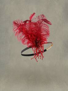 1Pc 1920s Headpiece Flapper Headband Roaring 20s Great Gatsby Feather Hair Accessories For Women - Multicolor - View 11