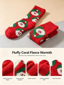 1/3/5 Pairs New Christmas Socks, Soft & Fun, Warm & Elastic, Suitable For Winter Wear, Novel & Colorful, Unisex Holiday Mid-Calf Socks - Multicolor - View 6