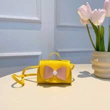 1pc New Bowknot Girl Crossbody Coin Purse PU Leather Handbag Shoulder Bag Teen Mini Small Bag - A - View 12