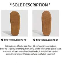 Winter Plus Size Men's Indoor Home Fleece Slippers, Simple Solid Color Loafer Style Thick Sole Plush Warm Outdoor Wear Slippers - Brown - View 11