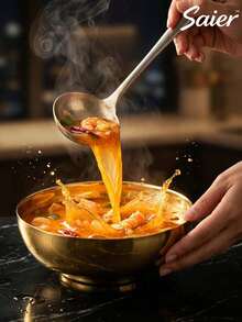 Korean Style Large Gold Stainless Steel Bowl, High Capacity Ramen Bowl, Soup Bowl, Instant Noodle Bowl, Stackable For Easy Storage, Durable And Anti-Drop, High Aesthetic Value, Modern Minimalist Kitchenware - Multicolor - View 2