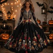 Women Long Dresses - Gray Blue - View 6