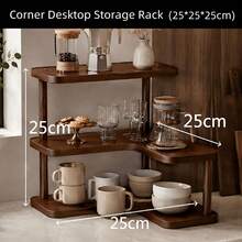 1pc 3-Tier Bamboo Perfume Rack Desktop Organizer, Cosmetic Display Stand, Painted Surface, Luxury Home Decor, Suitable For Kitchen Counter, Entryway, Coffee Corner, Dining Table, Bedroom And Vanity Storage & Organization - Multicolor - View 11