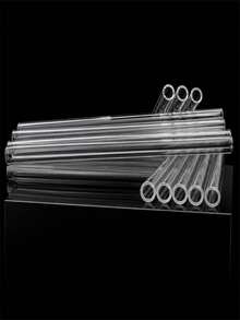 10/20pcs 4-Inch Borosilicate Glass Tubes, 10mm Outer Diameter, 1.5mm Wall Thickness, Acid-Resistant, Suitable For Laboratory, Handmade DIY Projects, Cutting, Hydraulic, Pneumatic And Water Pipe Engineering Glass Blowing DIY - 10 Pcs - View 1