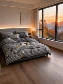 Cozy Duvet Cover Set - Bedroom - Grey - View 1