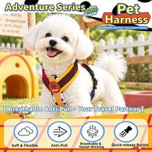 1 PC Y-Shape Dog Harness, Soft Padded No Pull Puppy Harness With Adjustable Quick Release Buckle, Breathable Lightweight Pet Vest Harness, Cute Plaid Escape-Proof Metal D Ring For Small Medium Dogs, Outdoor Walking Daily Use, Multiple Color Options - Multicolor - View 8